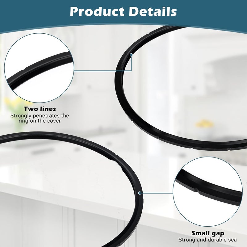 PIHIL Store 2PCS 09985 Pressure Canner Sealing Ring Gasket for Presto 01745 01751 01755 01781 01782, Fits for presto Pressure Cooker 16 18 23 Quart, 4 Overpressure Plug, Pressure Canner Parts - Image 3